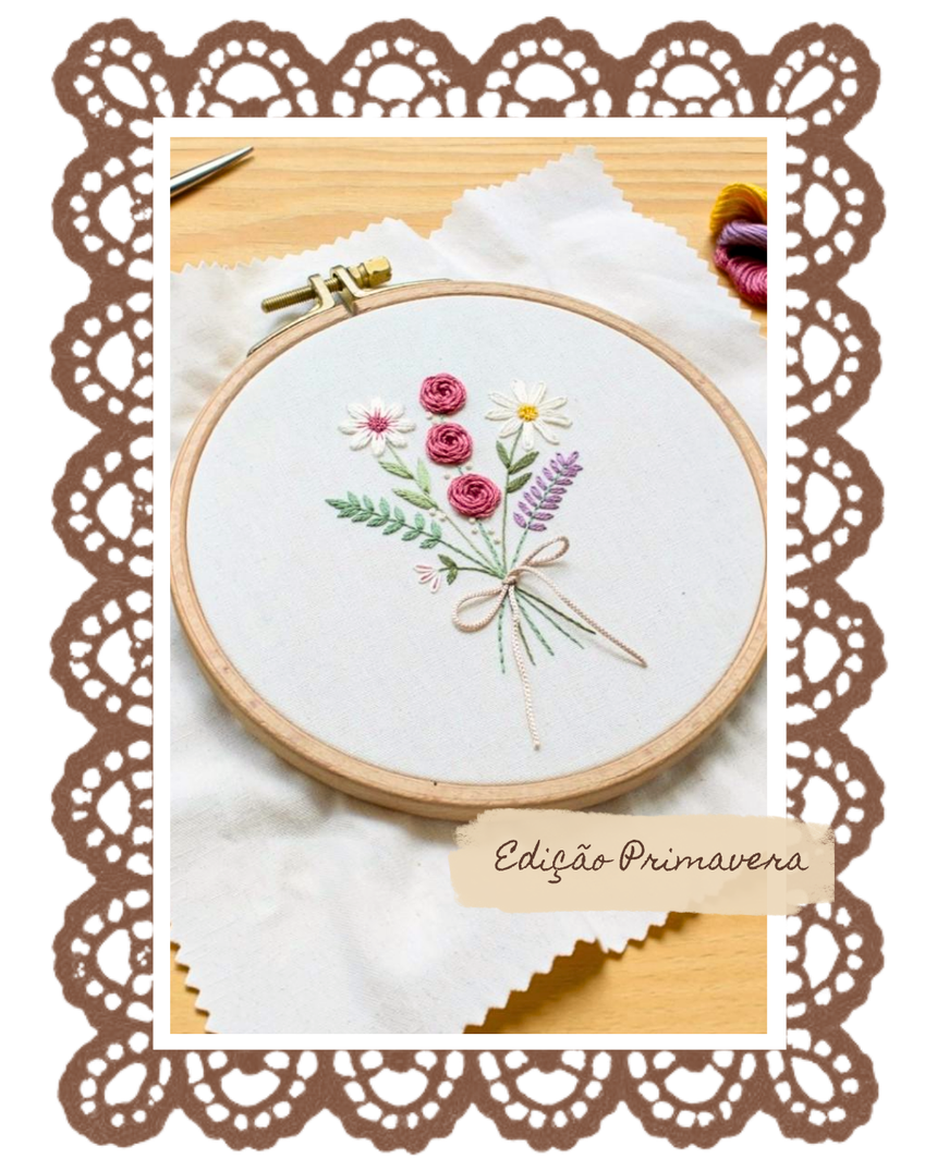 Peça em bordado floral da Edição Primavera